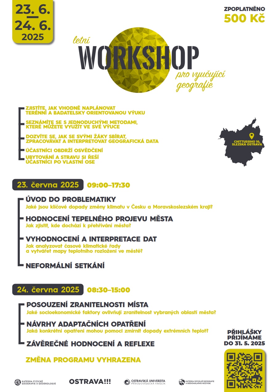 Workshop OSU | Letní workshop pro vyučující geografie