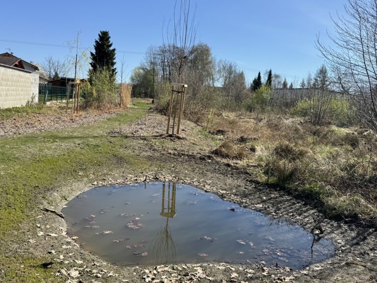 Průběh výstavby projektu Mokřady II - založení tůní