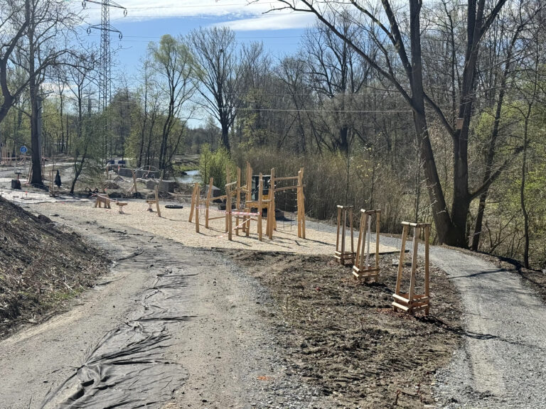 Průběh výstavby projektu Regenerace území kolem řeky Lučiny