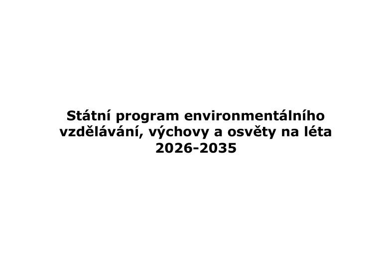 Státní program environmentálního vzdělávání, výchovy a osvěty na léta  2026-2035