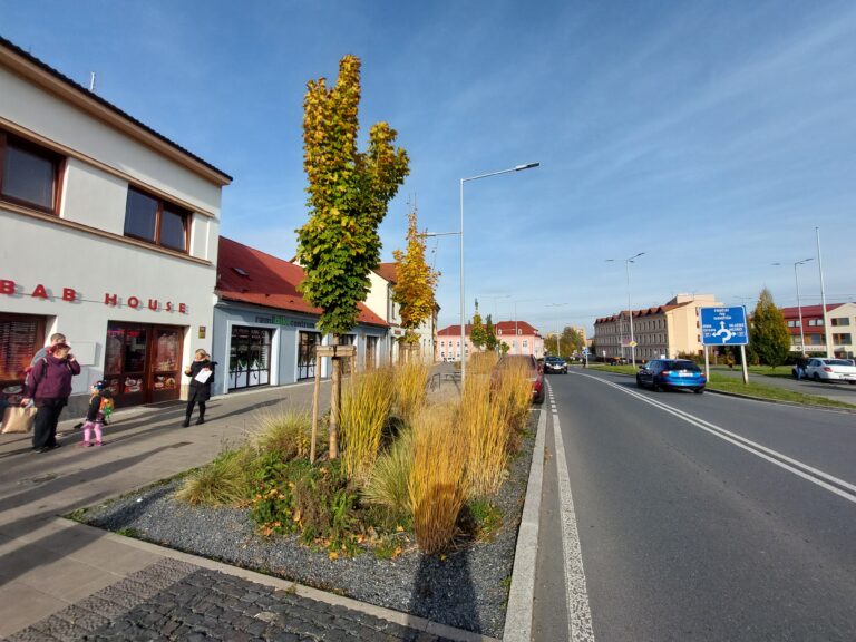 Ulice v podzimním zbarvení