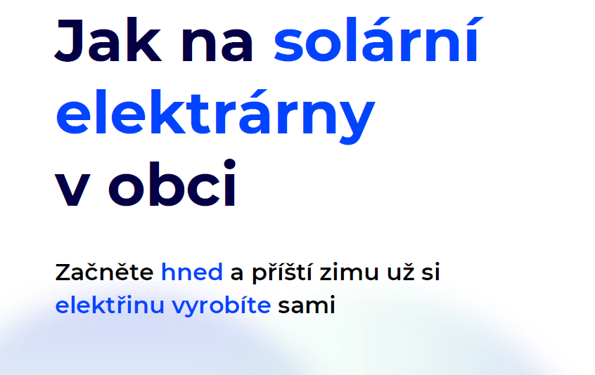 Jak na solární elektrárny v obci