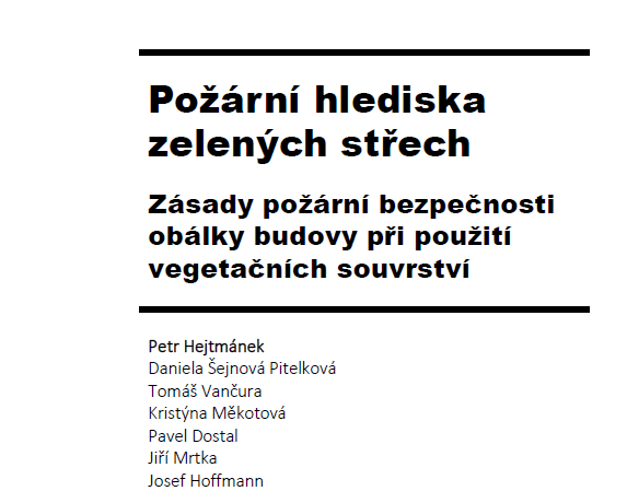 Požární hlediska zelených střech