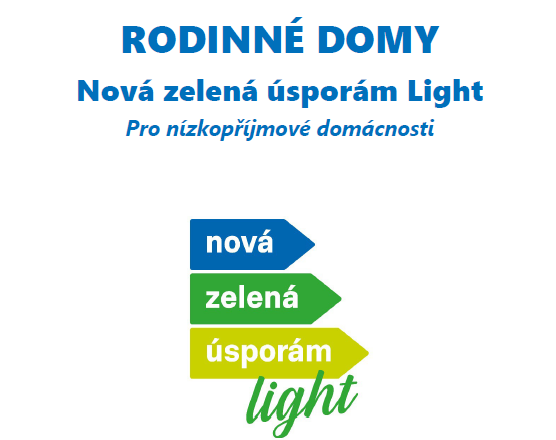 Nová zelená úsporám Light 2026 – pro nízkopříjmové domácnosti v rodinných domech