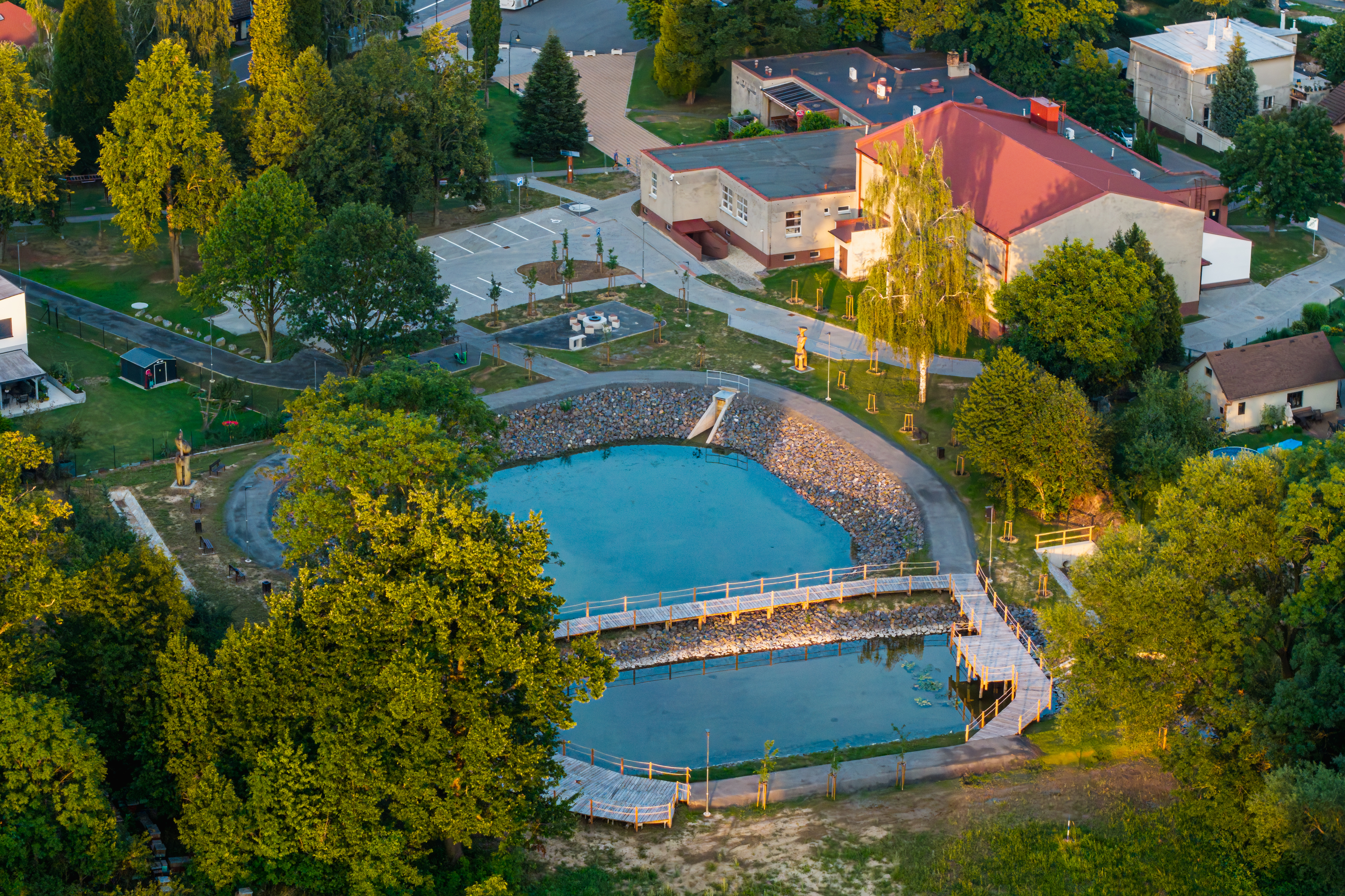 Pohled na vodní prvky